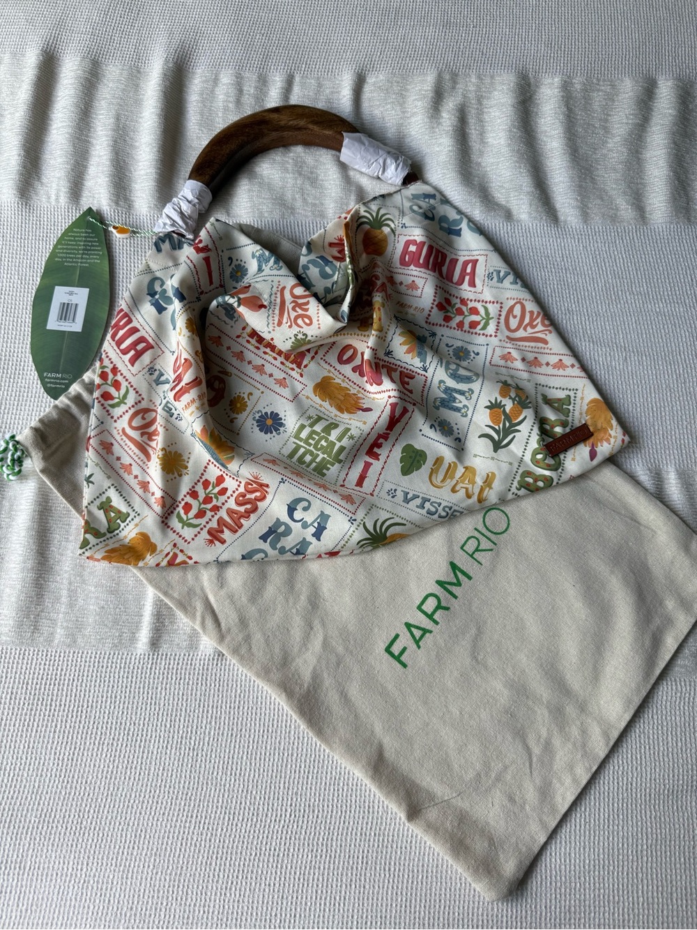 NWT FARM Rio Women's Silk Scarf Mini Bag - Picture 3 of 8